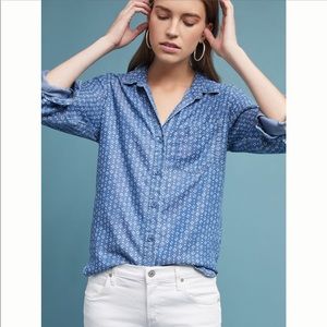 Anthropologie Cloth & Stone Printed Top